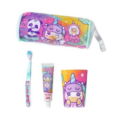 GELATTI SET DENTAL PASTA CEPILLO VASO UNICORNIO