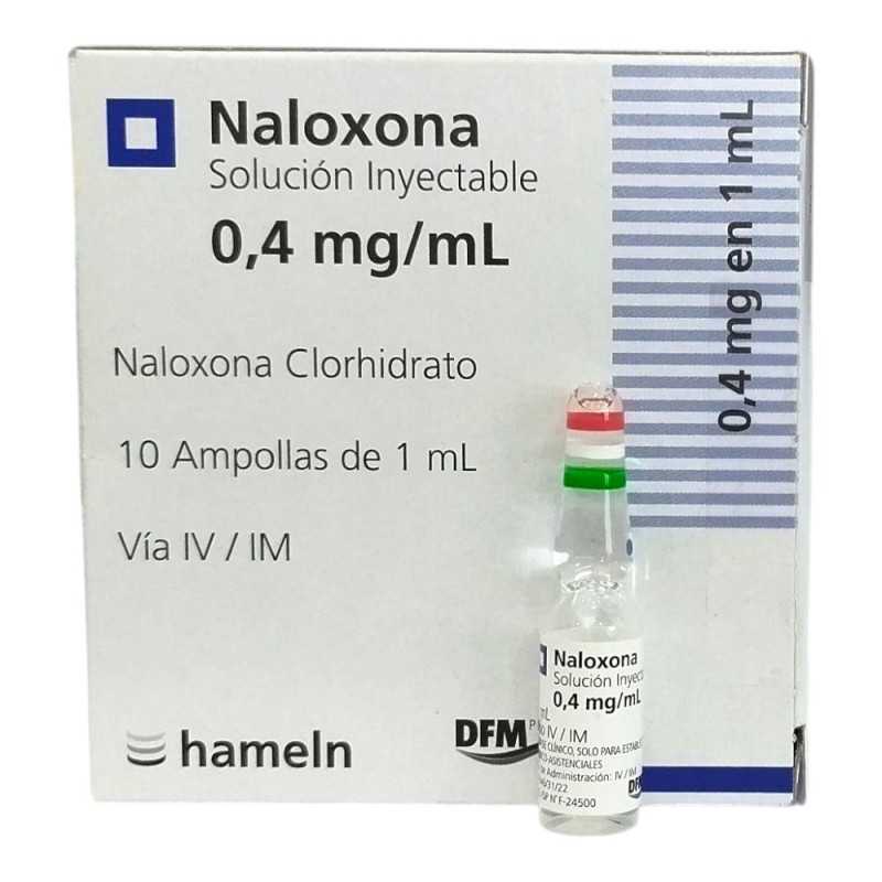 NALOXONA SOLUCIÓN INYECTABLE 0 4mg X 1 AMP DIFEM 