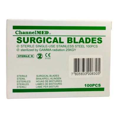 HOJA BISTURI ACERO INOX N 15 X 100U CHANNEL MED 