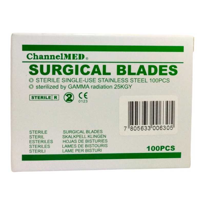 HOJA BISTURI ACERO INOX N 15 X 100U CHANNEL MED 