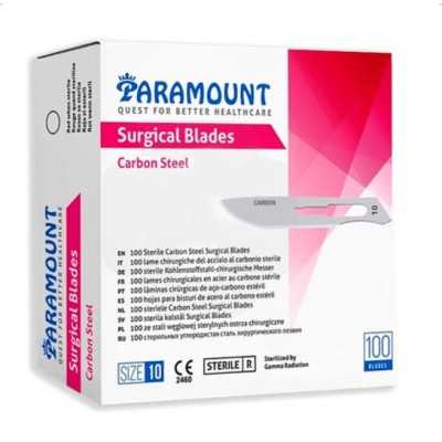 HOJA BISTURI ACERO CARBON Nº10 x 100u Paramount 