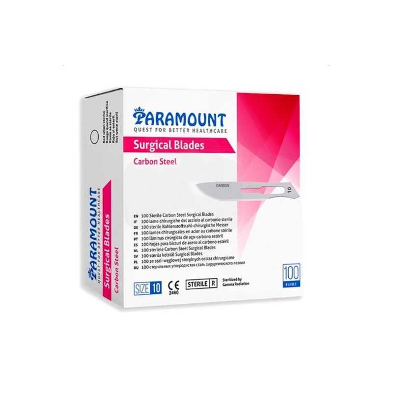 HOJA BISTURI ACERO CARBON Nº10 x 100u Paramount 
