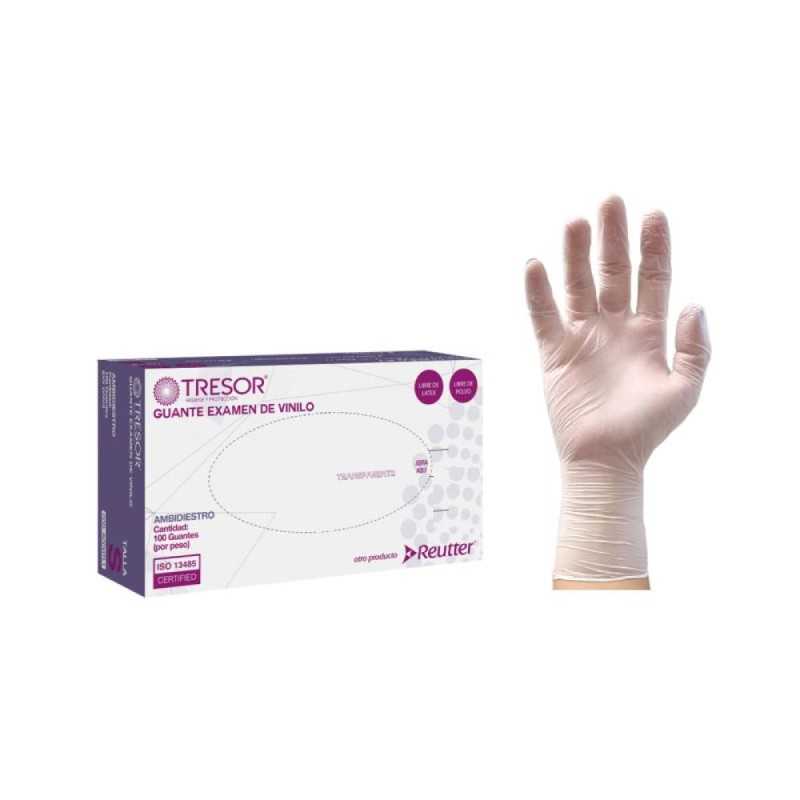 GUANTES VINYL LIBRE POLVO T XL X100 TRESOR 