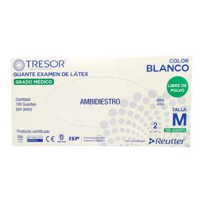 GUANTE LATEX LIBRE DE POLVO T S X100 TRESOR 