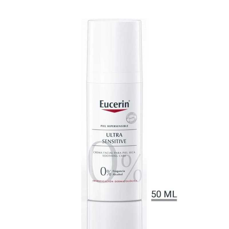 Eucerin Ultra Sensitive crema facial piel seca 50 ml. Tratamiento hidratante facial