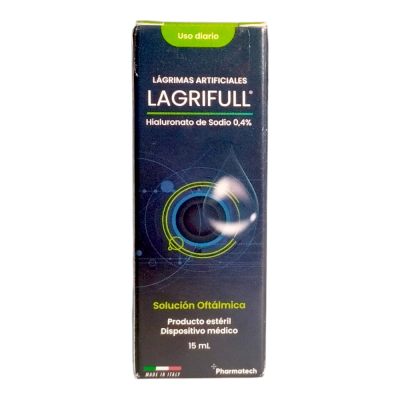 Lagrifull Hialuronato de sodio 0,4% Solución Oftálmica x 15 ml. (Pharmatech)