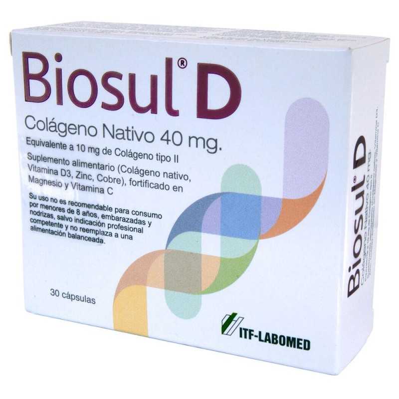 Biosul D Colageno nativo + Vitamina D3 x 30 cápsulas Suplementos de Colágeno