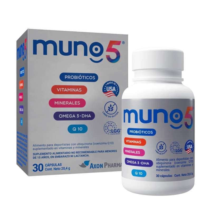 Muno 5 Multivitaminico + Probióticos x28cap