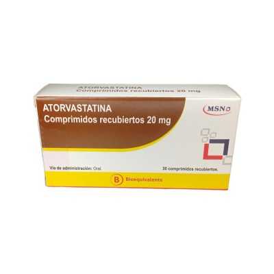 ATORVASTATINA 20mg X30COM  MSN 