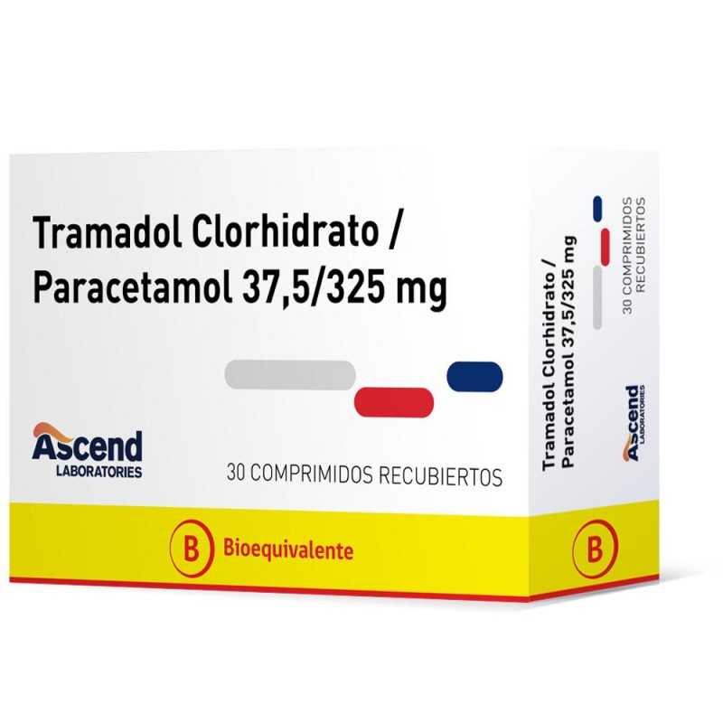 TRAMADOL PARACETAMOL 37 5/325 X30COM  ASCEND 