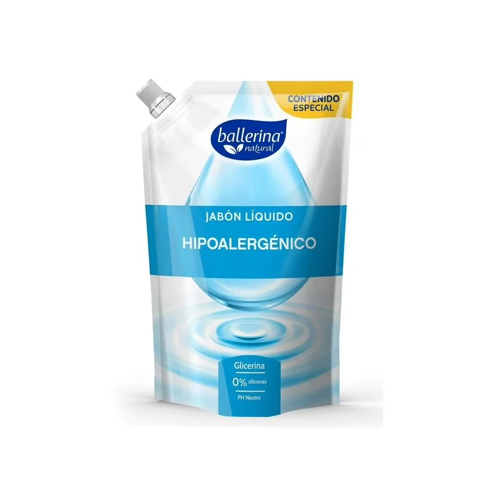 Ballerina Jabón líquido baby line hipoalergenico doypack 650 ml. - Farmacia AraucoMed