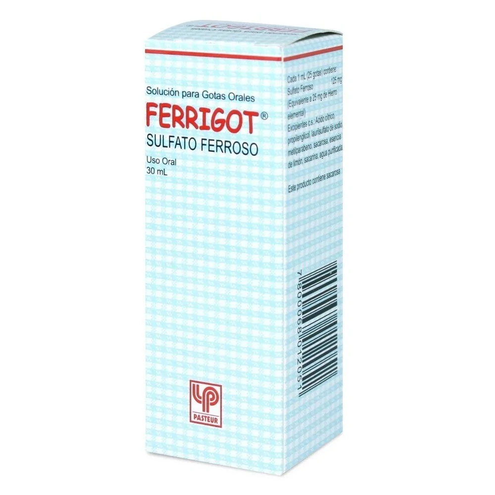 Ferrigot Gotas 25mg/ml x 30 ml. (Cenabast) - Farmacia AraucoMed