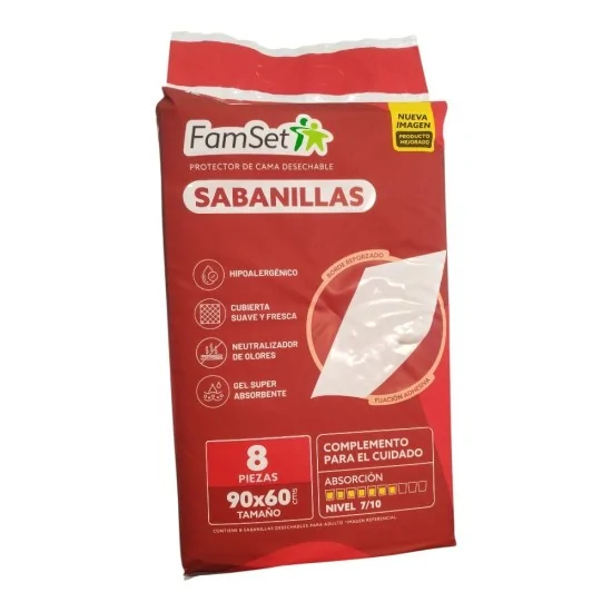 Sabanilla Protector cama 90x60cm x8 (Family Set)