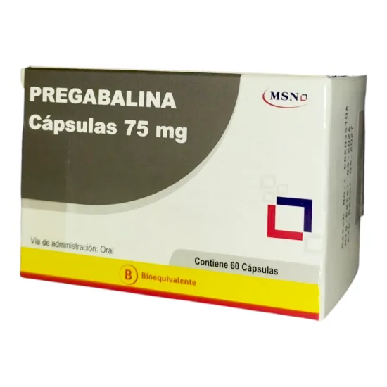 Pregabalina 75 mg x 60 cápsulas. MSN (Cenabast) - Farmacia AraucoMed