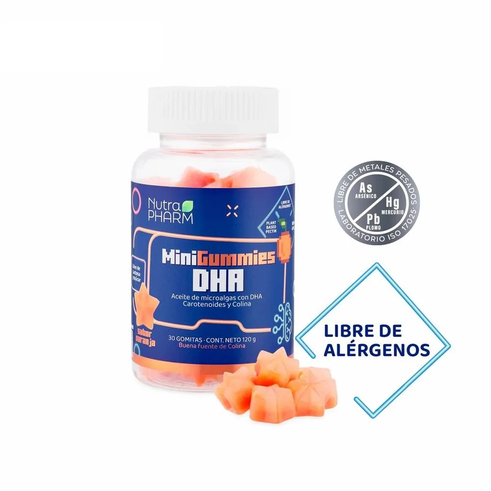 Mini Gummies Dha omega 3 x 30 gomitas. - Farmacia AraucoMed