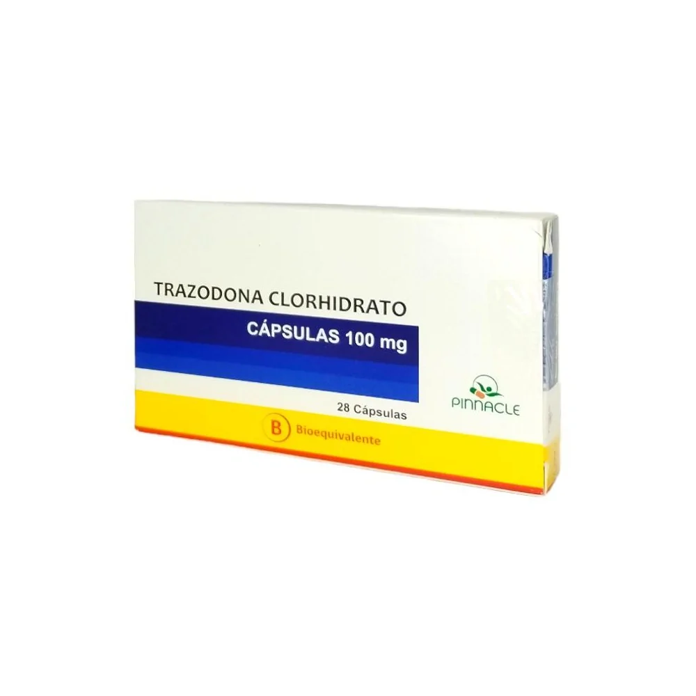 Trazodona 100 mg x 28 cápsulas. (Pinnacle) - Farmacia AraucoMed