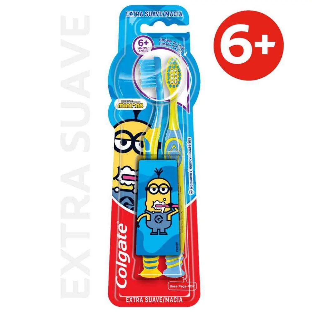 COLGATE KIDS CEPILLO DENTAL MINIONS  6 años x 2 u 