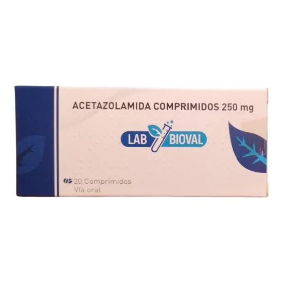 ACETAZOLAMIDA 250mg X20COM  BIOVAL  CENABAST 