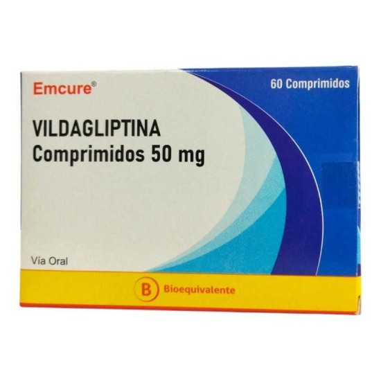 Vildagliptina 50 mg x 60 comprimidos. Emcure