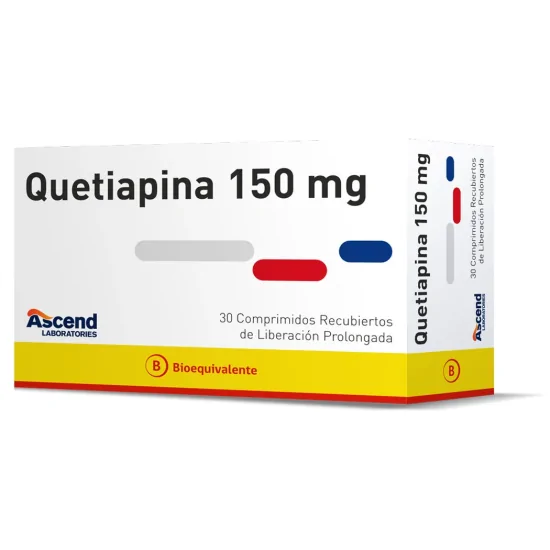 Quetiapina 150mg liberacion prolongada x30com. Ascend (Cenabast)