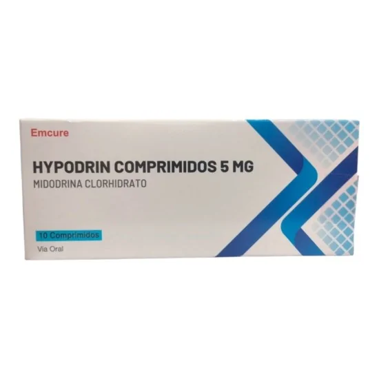 Hypodrin 5 mg x 10 comprimidos. (Cenabast)