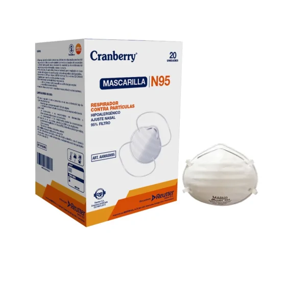Mascarilla KN95 Color Blanco x1
