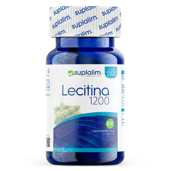 Lecitina 1200 x 100 cápsulas blandas. (Suplalim)