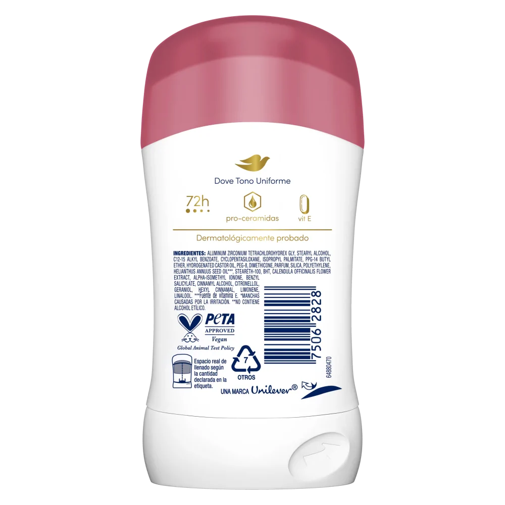 Dove desodorante barra Tono Uniforme Caléndula 45 g.