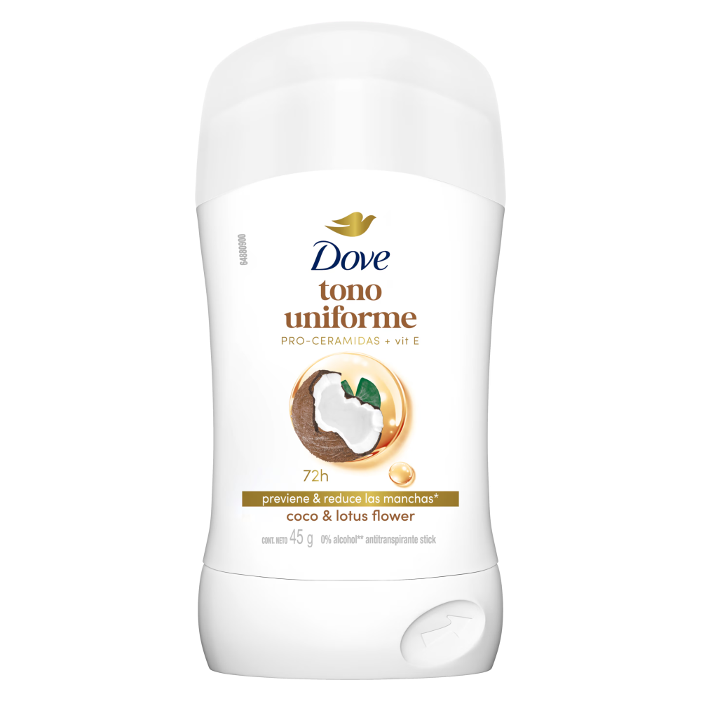 Dove desodorante barra Tono Uniforme Coco 45 g.