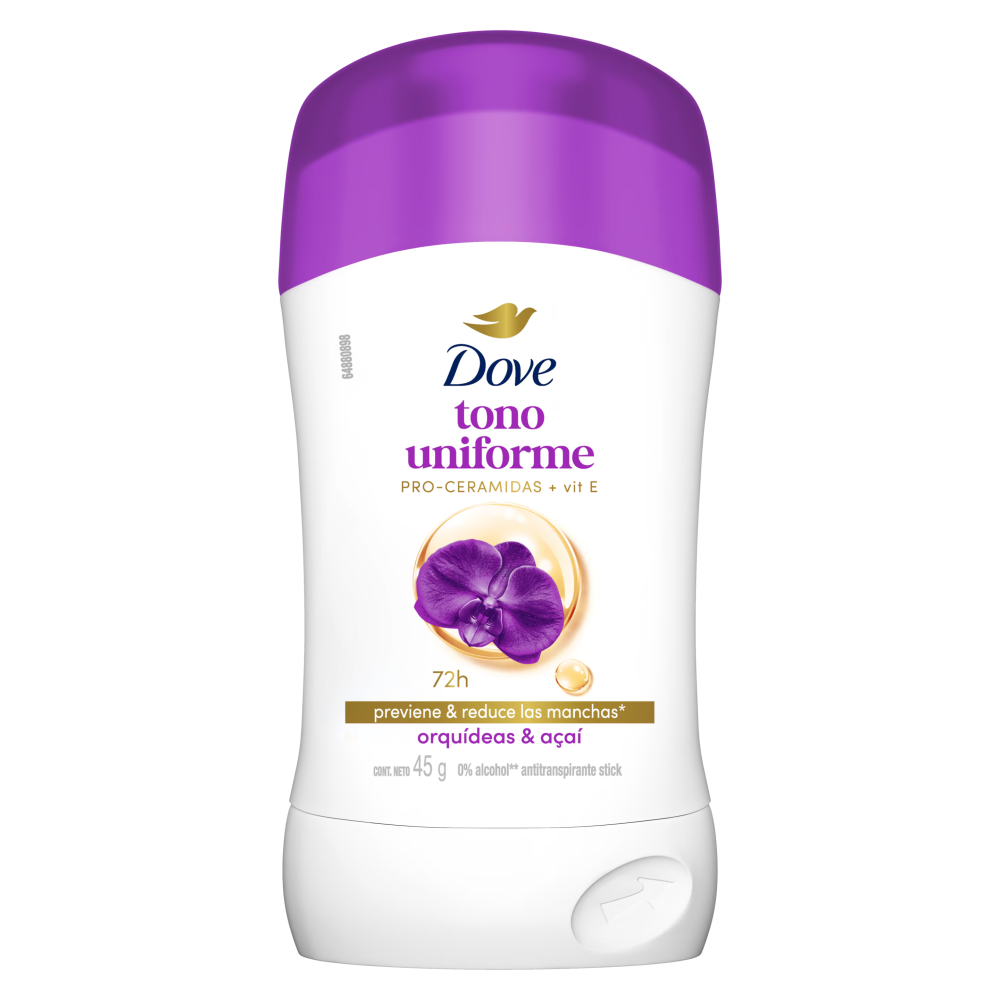 Dove desodorante barra Tono Uniforme Orquídea 45 g.