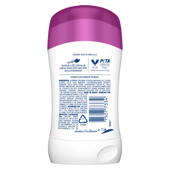 Dove desodorante barra Tono Uniforme Orquídea 45 g.