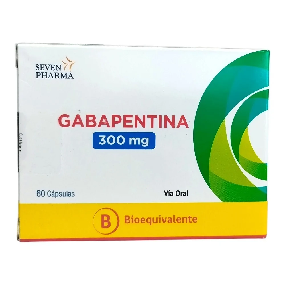 Gabapentina 300 mg x 60 cápsulas. Seven Pharma (Cenabast)