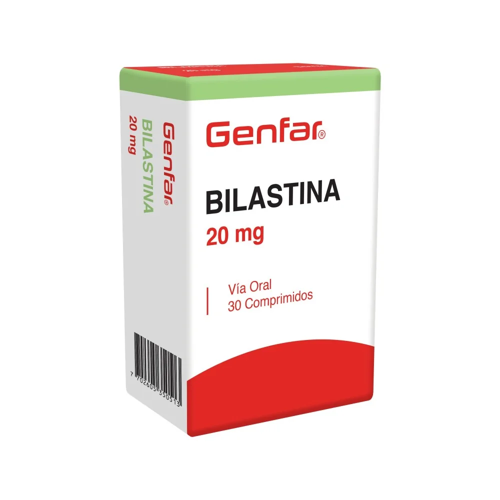 Bilastina 20 mg x 30 comprimidos. (Genfar)