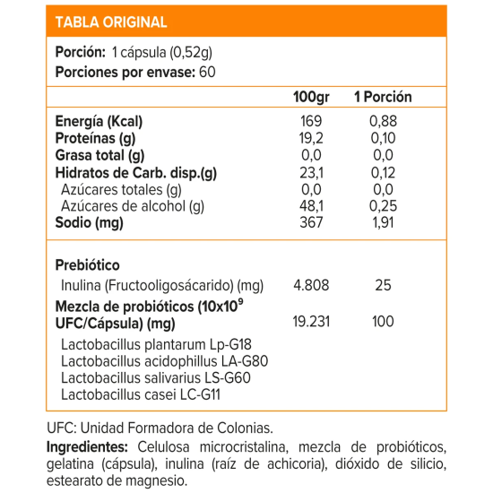 Probiotics 10 billions x 60 cápsulas (Sunvit)