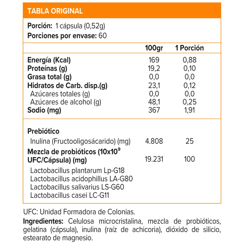 Probiotics 10 billions x 60 cápsulas (Sunvit)