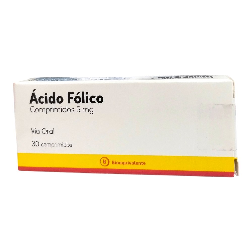 Acido folico 5 mg x 30 comprimidos. MDC (Cenabast)