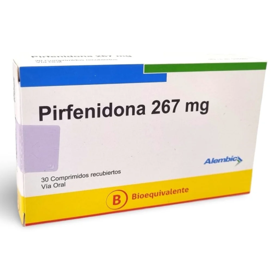 Pirfenidona 267 mg x 30 comprimidos recubiertos. Alembic (Cenabast)