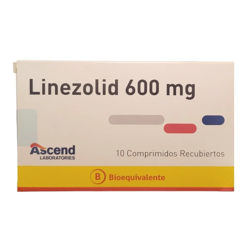 Linezolid 600 mg x 10 comprimidos. (Ascend)