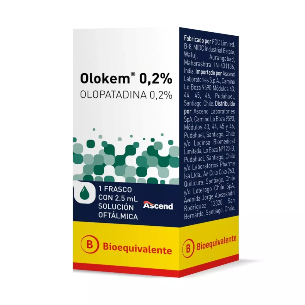 Olokem 0,2% Solución oftálmica 2,5 ml