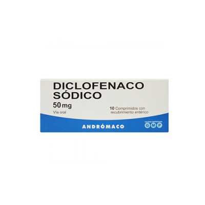 Diclofenaco Sódico 50mg x10com (Andromaco)