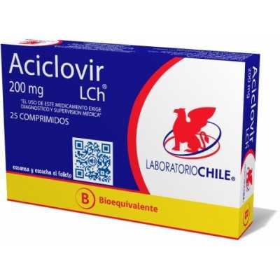 Aciclovir 200mg x25com. (Chile)