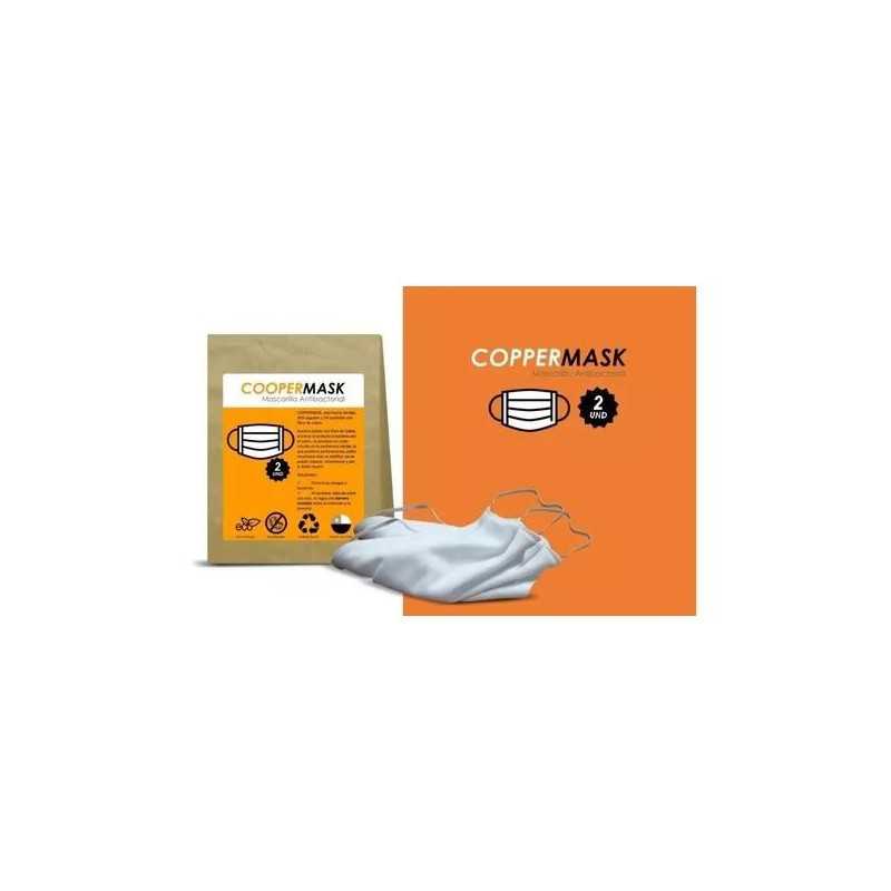 Mascarilla Antibacterial cobre coppermask x2