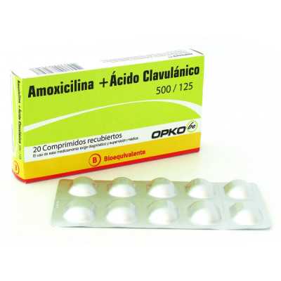 Amoxicilina Acido Clavulanico 500/125 x20com. (Opko)