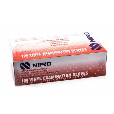 Guante Vinyl nipro talla M caja x 100