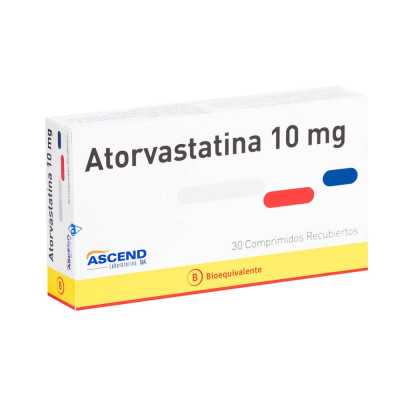 Atorvastatina 10mg x30com. (Ascend)