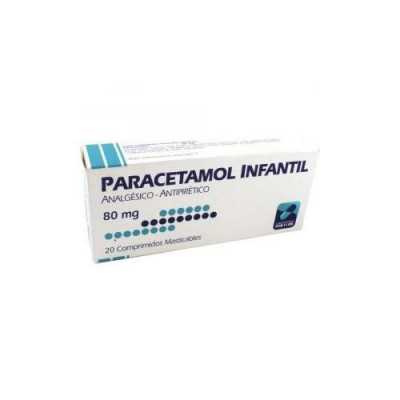 Paracetamol Infantil 80mg x20com. (Mintlab)