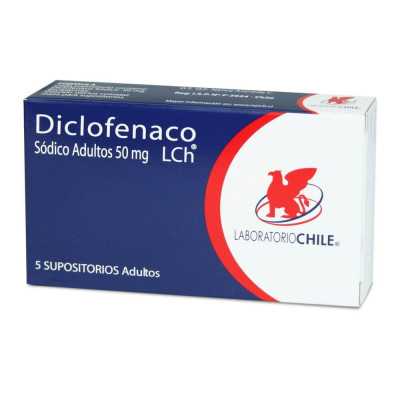 Diclofenaco Supositorios 50 mg x5 (Chile)