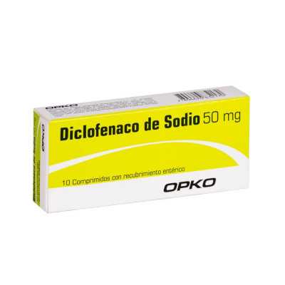 Diclofenaco Sódico 50mg x10com (Opko)