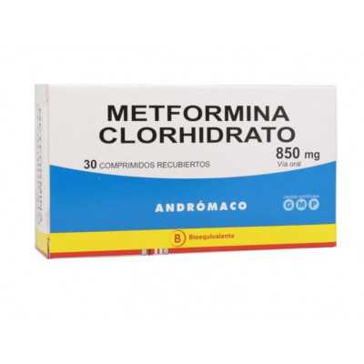 Metformina 850mg x30com (Andromaco)