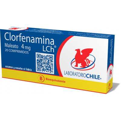Clorfenamina 4mg x20com. (Chile)